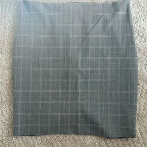 Express Gray Plaid Pencil Skirt